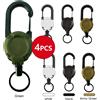 NONE 1/2/4 pezzi supporti retrattili estensibili portachiavi bobine per badge clip resistente con moschettone portachiavi per uomo borse da esterno