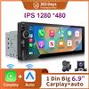 IPS 6.9 pollici 1Din Wireless o cablato Carplay Android Auto Autoradio Multimedia Lettore MP5 1 Din DVD Bluetooth Stereo USB Ricarica