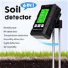 NONE 6 in 1 Rilevatore di terreno Tester del suolo pH Temperatura Umidità Luce solare Umidità dell'aria Misuratore di fertilità nutriente Strumento da giardinaggio