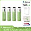 Velayens Batteria AAA ricaricabile 2000+ cicli 1,5 V 6800 mAh Li-ion tipo C Ricarica tripla sicurezza Batterie di alimentazione a lunga durata