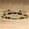NONE Bracciale con perline regolabile in turchese africano con occhio di tigre naturale, braccialetto in pietra con fascino naturale per gioielli di moda da donna