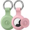 IEOVIEE Custodia impermeabile per custodie Apple Airtags Guscio protettivo in silicone Accessori per tracker Custodia antigraffio Portachiavi Air Tag
