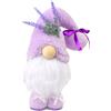 NONE B62B Decorazione di gnomi svedesi color lavanda per la casa Viola pastello Primavera Estate Vassoio a strati Decorazioni in peluche Nano nordico