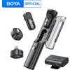 BOYA BOYA Microfono lavalier wireless magico 4 forme in 1 Microfono per iPhone Android USB-C Fotocamera per telefono per interviste Streaming live