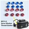 OPS 16 pz M3 Servo Rondella Spacer Guarnizioni Set Per RC Auto Barca Steerig Gear FUTABA SANWA VP-PRO HITEC SAVOX