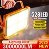 xiviio 528LED Luce di inondazione di ricarica solare IP66 Tenda portatile impermeabile Luce da campeggio Accumulatori e caricabatterie di riserva 10000mAh per illuminazione di emergenza esterna
