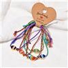 MOON GIRL 5 pezzi braccialetto pesce per donna colorato bohemien amicizia spiaggia avvolgente braccialetto con ciondoli corda intrecciata gioielli accessori femme
