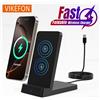 VIKEFON Supporto pieghevole da tavolo per telefono caricabatterie wireless per iPhone 16 15 14 13 12 Pro Max Samsung S24 Xiaomi stazione di ricarica rapida