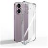 NONE Custodia per telefono in TPU antiurto a quattro angoli per iPhone 17 Air 16 15 14 Plus 13 12 11 Pro Max Mini 16e Custodia protettiva trasparente