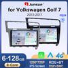 Junsun Autoradio Android Junsun con Apple CarPlay e Android Auto Wireless per VW Golf 7 MK7 5G 2012-2017, Navigazione GPS, Schermo Touch IPS, DSP, RDS, Bluetooth, WiFi, SWC, Stereo Multimediale con Ventola