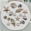 NONE 16PCS FAI DA TE Stelle Marine Pendenti e Ciondoli Bling Conchiglia Scarpe Fibbia Decorazioni Guscio Rimovibile Accessori per Scarpe Multifunzionale Clip per Scarpe