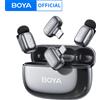 BOYA Mini 2 Microfono lavalier wireless Mini microfono con riduzione del rumore AI per iPhone 6-14/15-17 USB-C Registrazione video del telefono Android