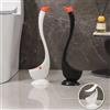 NONE Set scopino per WC a forma di cigno con supporto, spazzola per la pulizia del bagno con manico lungo Accessori per la pulizia della tazza del WC facili da usare
