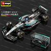 Bburago 1:43 F1 Mercedes-AMG 2025 W16 # 63 Giorgio Russell # 12 Kimi Antonelli modello pressofuso per auto in lega da collezione