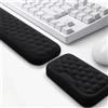 NONE Poggiapolsi per tastiera e mouse Tappetino per mouse ergonomico per digitazione da ufficio Proteggi il rilassamento del polso Tappetino per mouse in memory foam per computer portatile