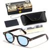 TENGJIAO Occhiali da sole polarizzati moda uomo UV400 Johnny Depp Lemtosh designer di marca occhiali da sole per uomo montatura in acetato retrò Oculos