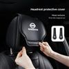 NISSAN Auto in pelle Poggiatesta Copertura Anteriore Sedile Posteriore Cuscino Set di Protezione Per Nissan Sylphy N7 Teana Qashqai Nota J10 J11 Navara Juke GTR