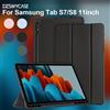 DZSWYCASE Custodia in Silicone per Samsung Galaxy Tab S8/S7 2022 2020 11 Pollici, con Porta Penna, Funzione Supporto Pieghevole, Auto Sleep/Wake