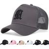 NONE Cappellini da Baseball Unisex con Ricamo Lettera M, Regolabili, Casual, per Primavera/Estate, Protezione Solare, Stile Hip Hop