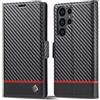 KL-Boutiques Custodia a Portafoglio in Pelle di Lusso per Samsung Galaxy S26 Ultra S25 S24 S23 S22 S21 FE S20 Edge S10 S9 S8 Plus Note 20 Ultra