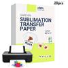 NONE Carta per trasferimento a sublimazione 5/10/20/100 fogli, formato A4, design fai da te, adatta a qualsiasi stampante a getto d'inchiostro, con inchiostro per sublimazione, per tazze, magliette, 8,5x11