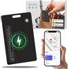 NONE Localizzatore GPS Impermeabile per Portafoglio con Ricarica Wireless Android - Compatibile con l'App Google Trova il mio dispositivo