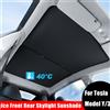 NONE Parasole per Tesla Model 3 Tetto Apribile Highland 2025 e Model Y 2020-25, in Tessuto Ghiaccio con Fibbia, Accessorio per Vetro Anteriore e Posteriore
