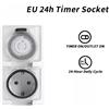NONE Timer Meccanico con Spina Tedesca, Presa Automatica a Ciclo 24 Ore per Esterni, Ideale per Lampade, Ventilatori, Acquari