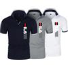 NONE Nuova Camicia Polo Estiva da Uomo con Stampa, Manica Corta, Casual, Elegante, Slim Fit