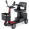AATOTMGO Bicicletta elettrica pieghevole per anziani, con sedile con braccioli, scooter elettrico per adulti, 4 ruote, 250W, 24V, bici elettrica familiare con batteria rimovibile. Progettata per anziani e