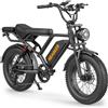 Headeer Bicicletta Elettrica HEADEER BK20 con Pneumatici Fat da 20 Pollici per Adulti, Motore da 750W, Batteria al Litio 48V 20Ah, Freni a Disco Doppi a 5 Velocità, E-bike con Sistema di Sospensione Doppio,