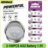 NDNNAS 2-100 Pezzi Batteria a Bottone Alcalina AG2 1.55V LR726 397 396A SR726 SR726SW LR59 SR59 396 per Orologi Giocattoli Telecomandi Elettronici