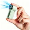 NONE Nuovo mini ventilatore portatile turbo con display LED, ricaricabile, ad alta velocità, doppio uso per scrivania e esterno, corpo compatto