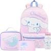 Get Trend Cinnamoroll Sanrio 4 Pezzi Zaino Ragazza Set con Borsa Termica Porta Pranzo, Borraccia 500 ml Senza BPA e Astuccio (Multi Cinnamoroll)
