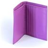 BEDETTI Elegante Portafoglio da Uomo in Pelle con Apertura a Libro e Portacarte Integrato (Viola)