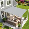 Sunnylaxx 4x4m Grigio Tenda a Vela Quadrata Ombreggiante, Impermeabile Vele Parasole Protezione UV per Esterno, Giardino e Terrazza, Piscina
