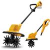 WingFly Motozappa senza fili per Dewalt 18 V, 20 V Batteria, Motozappa a Batteria con Motore Brushless, Altezza Regolabile, larghezza di lavoro 20 cm, profondità di lavoro 18 cm, per Giardini e Cortili