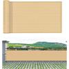 XUEDNGM Rete Ombreggiante per Balcone 120 x 150 cm HDPE Protection UV Opaque Résistant Aux Contre Vent Frangivisto Balcone Recinzione per Appartamenti, Giardino Esterno, Giallo sabbia