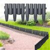 FIVMEN Bordo per Aiuole Bordo per Prato Bordo Giardino in Plastica Bordatura Aiuole Giardino Finto legno Bordura per Aiuola Flessibile Prato Palizzata da Giardino 15 cm di Altezza (5,6 m Antracite)