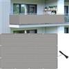 XUEDNGM Telo Frangivento per Balconi 80 x 340 cm Permeabile, Respirante, Protezione Solare Telo Copri Ringhiera da Esterno con Occhielli Corde e Fascetta, per Balcone Giardino, Grigio Chiaro
