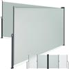tectake® Tenda da Sole per Esterno Laterale Doppia Estensibile, 600 x 160 x 9 cm, Parasole Retrattile, Frangivista Giardino e Terrazzo Privacy, Avvolgimento Automatico, Struttura in Acciaio - Grigio