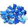 QUARKZMAN Fuoco Vetro per Fuoco Fossa 2-3cm(1/9) Alta Lucente Riflettente Vetro Rocce per Naturale O Propano Caminetto Sicuro per Aperto e Interno Fuoco Fossa Vetro Blu