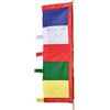 JUNKIRI Lunga bandiera tradizionale di Preghiera Tibetana, Fatta a Mano in Nepal, Manta della Pace, Per la meditazione, lo yoga, il giardino della pace 190 CM x 60 CM