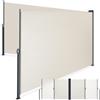 tectake® Tenda da Sole per Esterno Laterale Doppia Estensibile, 600 x 180 x 9 cm, Parasole Retrattile, Frangivista Giardino e Terrazzo Privacy, Avvolgimento Automatico, Struttura in Acciaio - Beige