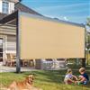CONGCLI Telo Ombreggiante Rettangolare 190 x 190 cm, Hdpe, Traspirante, Permeabile, Antistrappo, Protezione Solare, Telo Rete Ombreggiante con Occhielli, per Esterno Terrazzo Giardino, Giallo sabbia