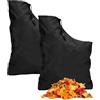 YEDPGUE 2 Pezzi Sacchetto per Soffiatore Foglie, Sacco di Ricambio Universale in Oxford 420D Impermeabile 63×45cm, Resistente all'Usura e allo Strappo, per Aspirafoglie Giardino (Nero)