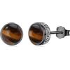 REDSUN Orecchini rotondi in argento sterling 925 e nero, orecchini vichinghi, rotondi, piccoli, ipoallergenici, da uomo, donna, onice, malachite, gioielli unisex, uomini, ragazzi, regalo di compleanno