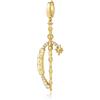 FANCIME Harry Potter x Collaboration - Dumbledore Elder Wand Charm, Gold, Sterling Silver Charms Necklace Jewellery Gift for Women Girls