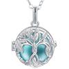CELESTIA Collana Chiama Angeli Gravidanza Albero della Vita Ciondolo Richiamo degli Angeli con Sfera Sonora Sostituibile, Catena 76cm - 114cm, Regalo Gravidanza e Post Parto