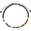 Wizock Cavigliera con perline Reiki, 7 chakra, meditazione, yoga, colorato, cavigliera per donne, bilanciamento, spiaggia, gioiello regolabile